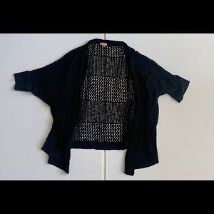 Mossimo Black Knitted Open Cardigan No Buttons
